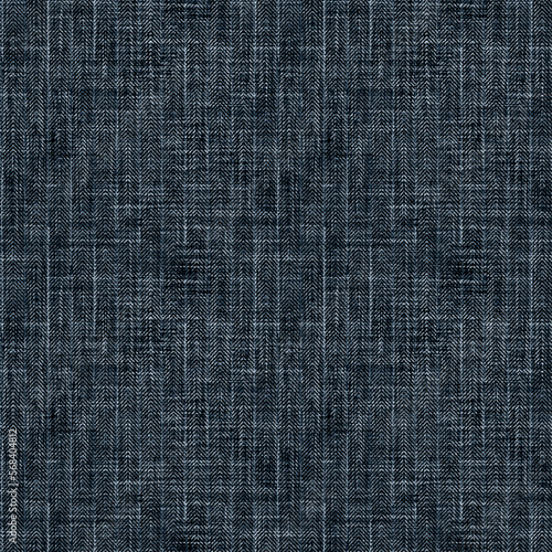 Seamless monochrome textured herringbone pattern. Gray-blue background.