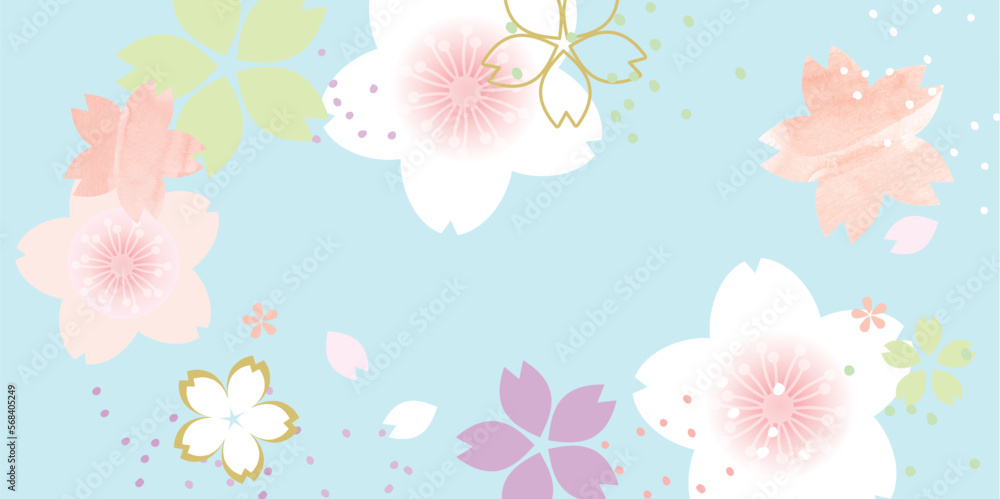 桜 おしゃれな春の背景イラスト 桜 おしゃれな春の背景イラスト