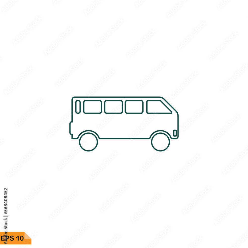 Icon vector graphic of Bus line