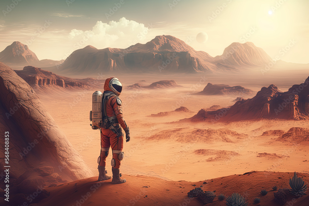 First man on Mars. Generative AI. First man on Mars. Generative AI.