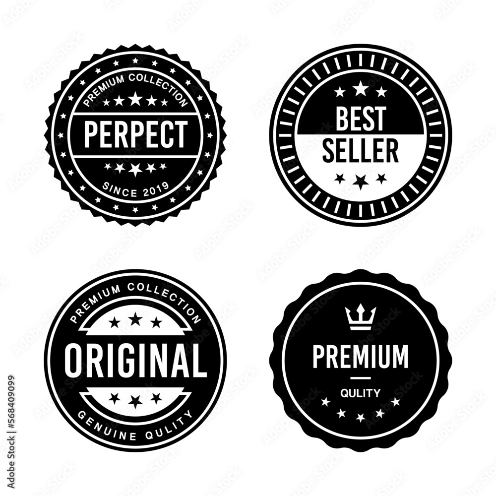 Obraz premium Classic Vintage Retro Premium Vector Badge, Emblem, Logo, Label, Sticker, Stamp, Symbol, Seal, Banner Frame Collection Set