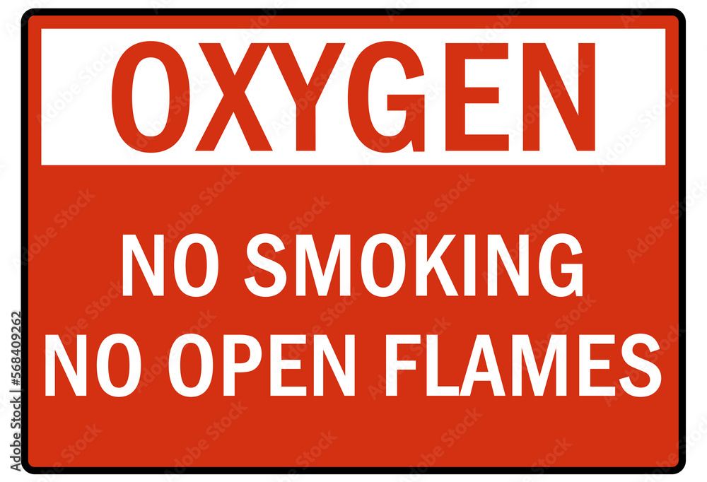 Flammable material sign and labels no smoking no open flames Flammable material sign and labels no smoking no open flames