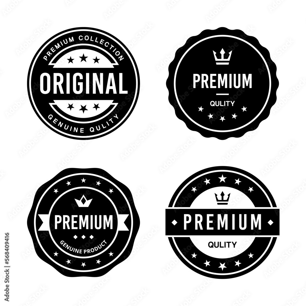 Obraz premium Classic Vintage Retro Premium Vector Badge, Emblem, Logo, Label, Sticker, Stamp, Symbol, Seal, Banner Frame Collection Set