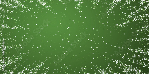 Magic falling snow christmas background. Subtle