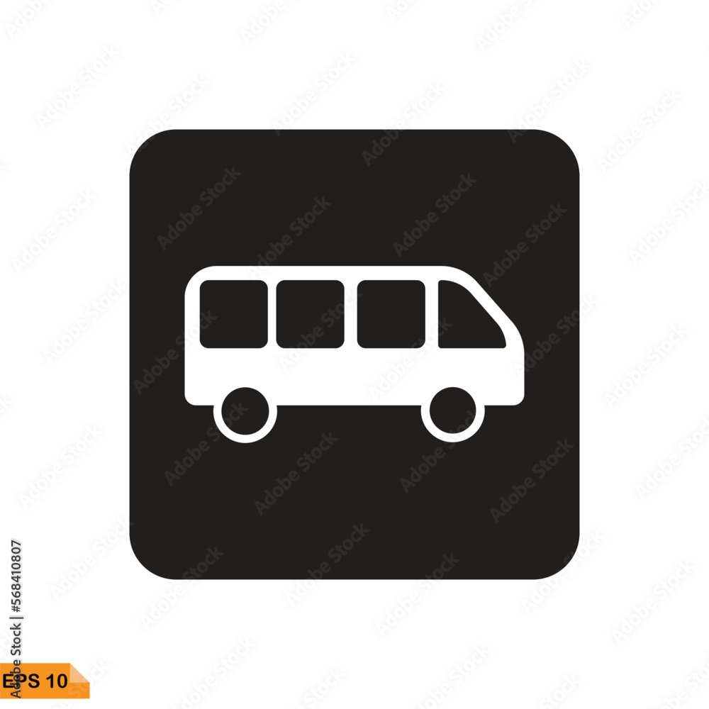 Icon vector graphic of symbol bus Icon vector graphic of symbol bus