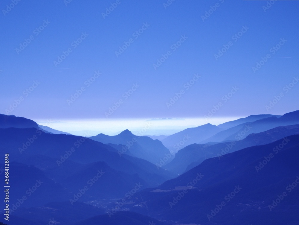 Vista de los Pirineos desde Coll de Pal