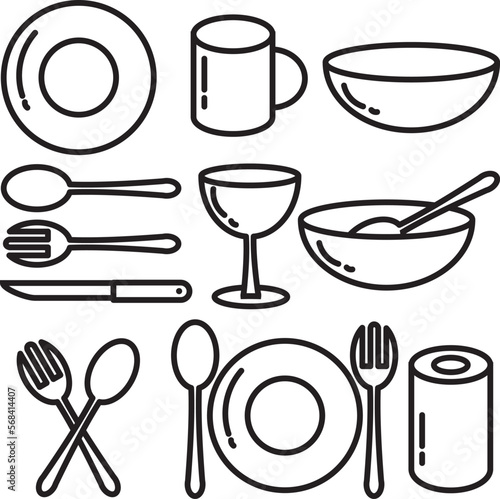 symbol cultery
icon for cultery design 
symbol for food and drink in black and white