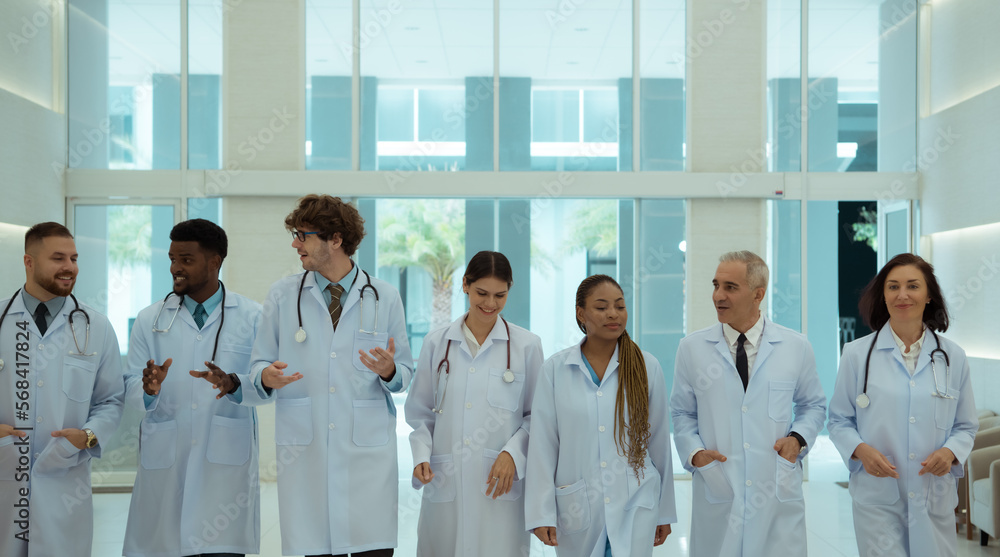 Portrait of Doctors and medical students with various gestures to prepare for patient care Portrait of Doctors and medical students with various gestures to prepare for patient care