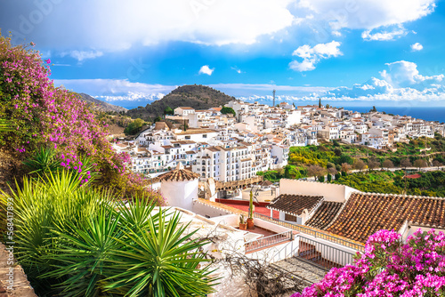 White village of Frigiliana street view photo