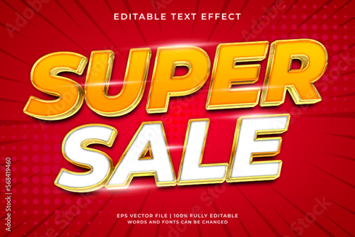 Super sale promo 3d editable text effect