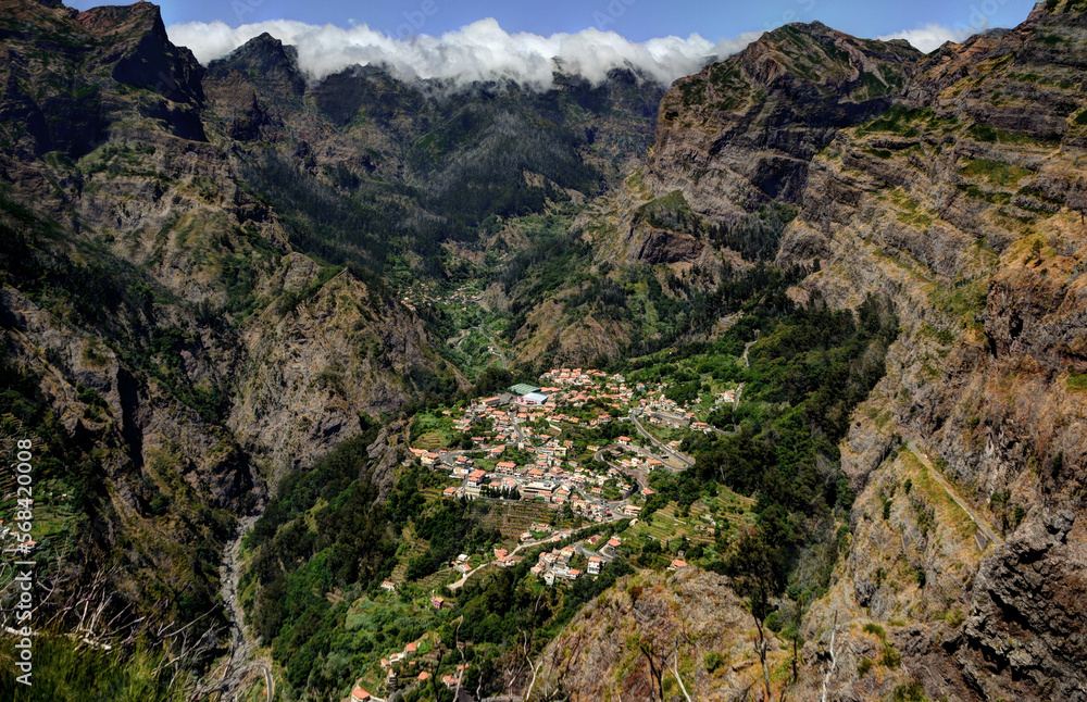 Valley of the nuns in the Madeira mountains.