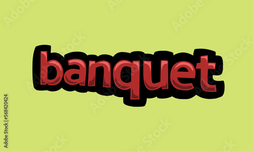 banquet writing vector design on a green background