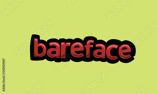 bareface writing vector design on a green background photo