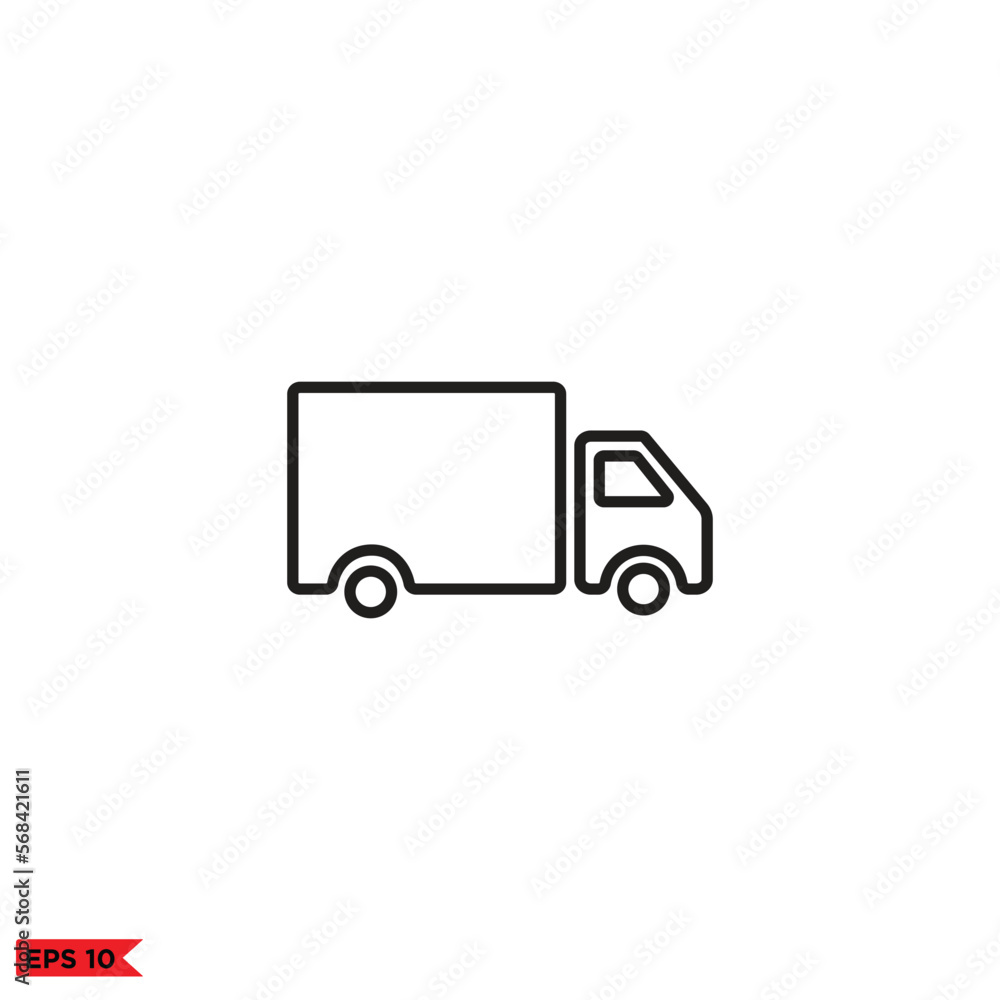 Icon vector graphic of Line Truck