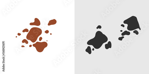 Hand drawn abstract vector graphic clipart illustration horse and cow skin texture logo element.Western design concept. Wild west contemporary art.Cowboy modern drawing. Cow icon template isolated.