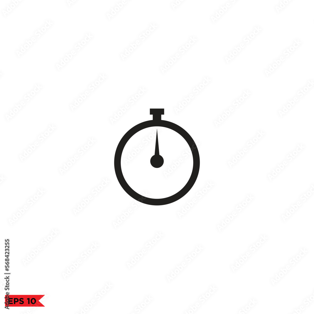Icon vector graphic of stopwatch Icon vector graphic of stopwatch
