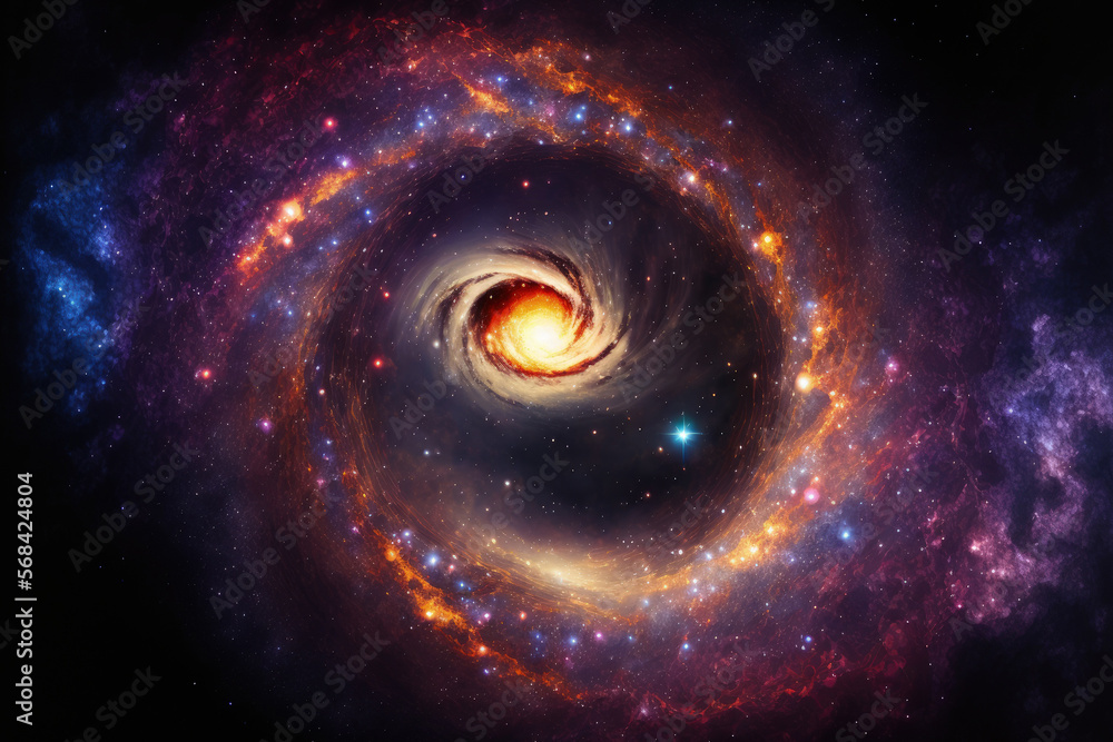 Astrology background stellar universe and galaxy. Generative AI