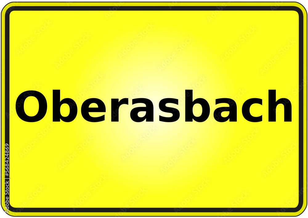 Stadteingangsschild Deutschland Stadt Oberasbach Stadteingangsschild Deutschland Stadt Oberasbach
