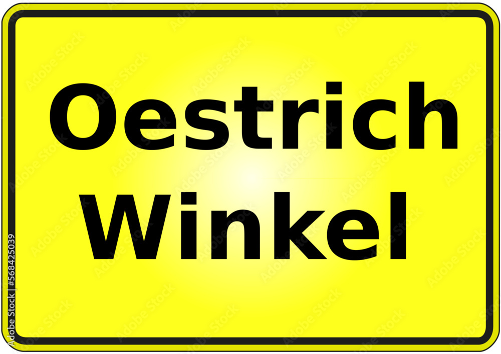 Stadteingangsschild Deutschland Stadt Oestrich - Winkel Stadteingangsschild Deutschland Stadt Oestrich - Winkel