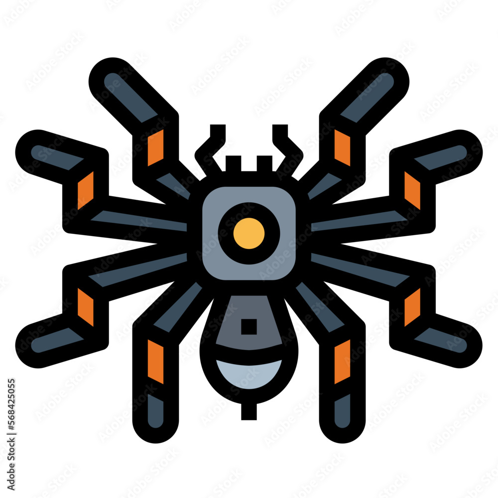 tarantula filled outline icon style tarantula filled outline icon style