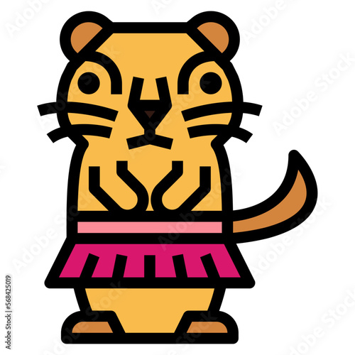 prairie dog filled outline icon style