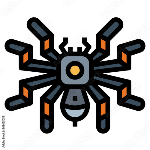 tarantula filled outline icon style
