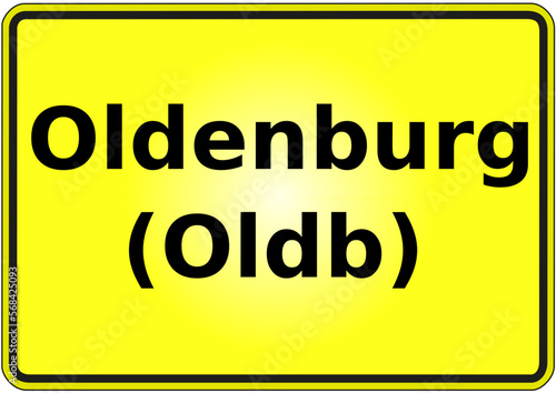 Stadteingangsschild Deutschland Stadt Oldenburg (Oldb)