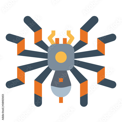 tarantula flat icon style