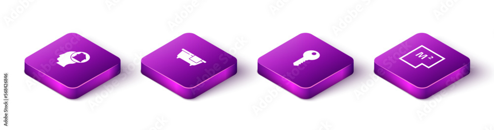 Set Isometric Man dreaming about buying house, Bathtub, House key and plan icon. Vector Set Isometric Man dreaming about buying house, Bathtub, House key and plan icon. Vector