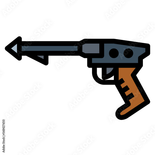 speargun filled outline icon style