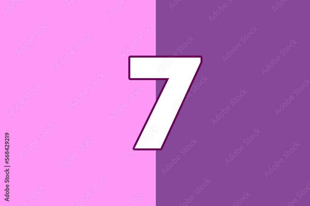 number seven isolated pink and purple background number seven isolated pink and purple background