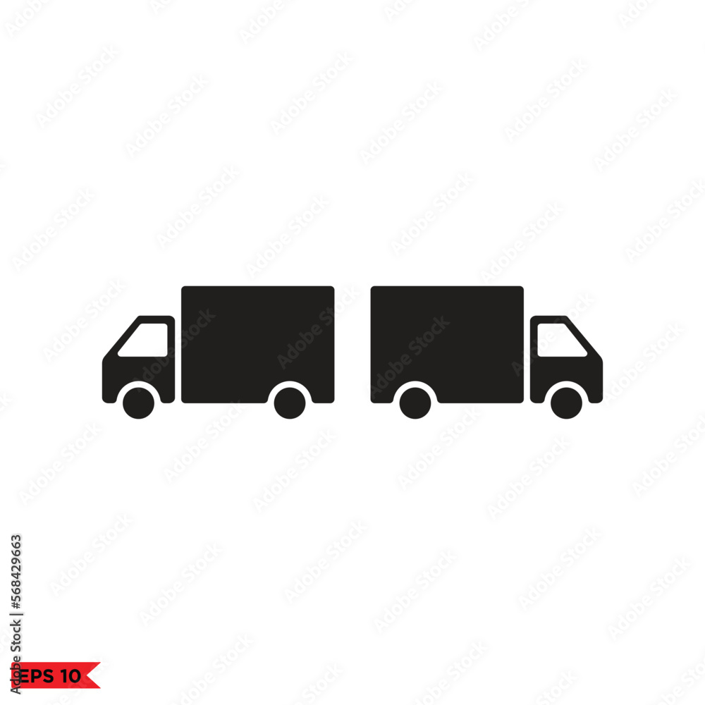 Icon vector graphic of truck box position