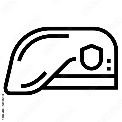 beret line icon style