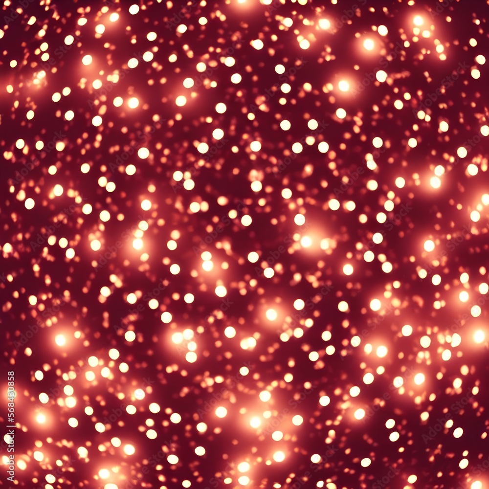 Red glitter vintage lights background. defocused - generative ai