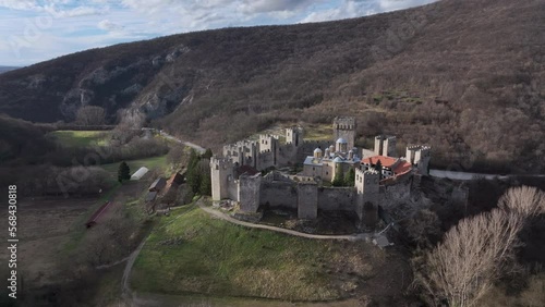 Monastery Of Manasia In Despotovac, Serbia, Aerial View photo