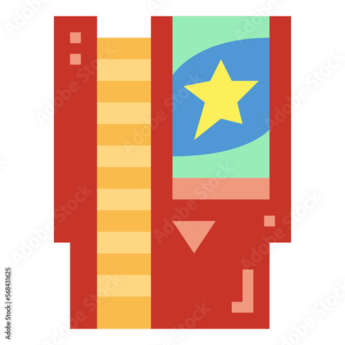 game cartridge flat icon style