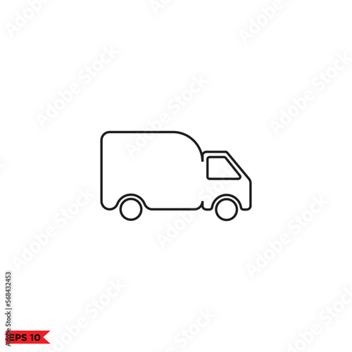 Icon vector graphic of  box Truck  © Ilallali