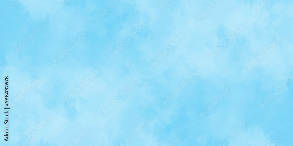 Blue skies with white clouds background. Romantic sky. Abstract nature background of romantic summer blue sky with fluffy clouds. Beautiful puffy clouds in bright blue sky in day sunlight.