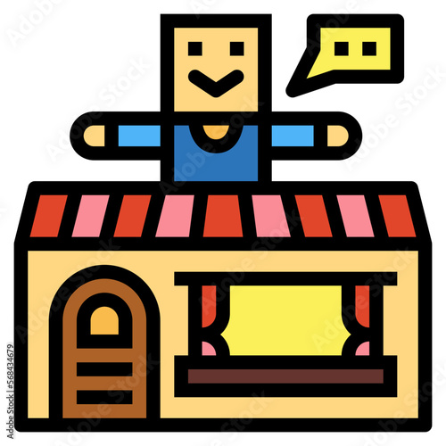 owner filled outline icon style