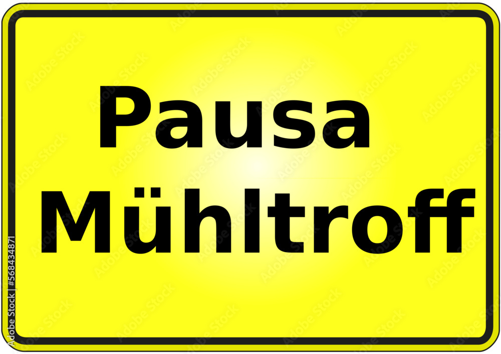 Stadteingangsschild Deutschland Stadt Pausa - Mühltroff Stadteingangsschild Deutschland Stadt Pausa - Mühltroff
