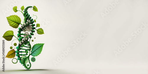 Plant illustrations in the form of human DNA images, which are made by generative AI