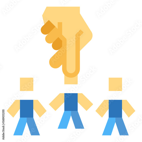 demotion flat icon style