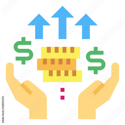 profits flat icon style