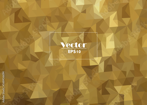 digital abstract vector image of mustard color stylized from triangles