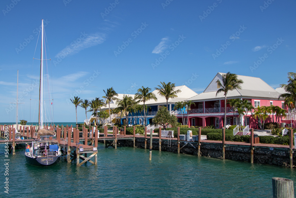 West End, Grand Bahama Island, Bahamas - January 6, 2023: A tropical ...