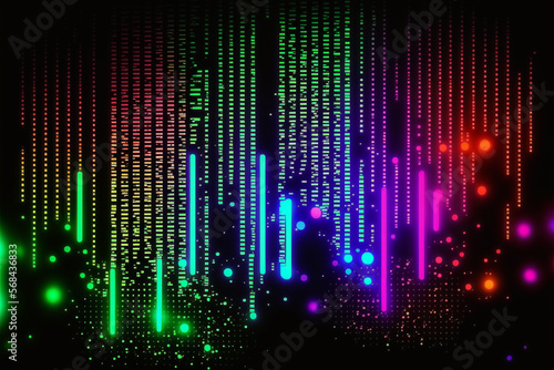 abstact Background neon light Vibrant Genarative AI