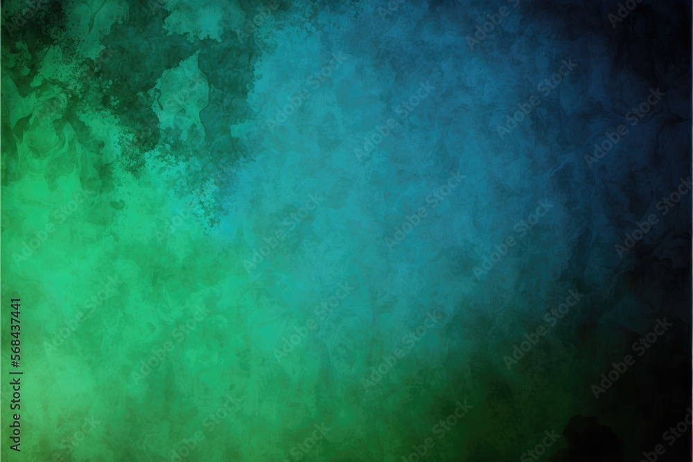 abstract Blue and green grunge generative ai textured background