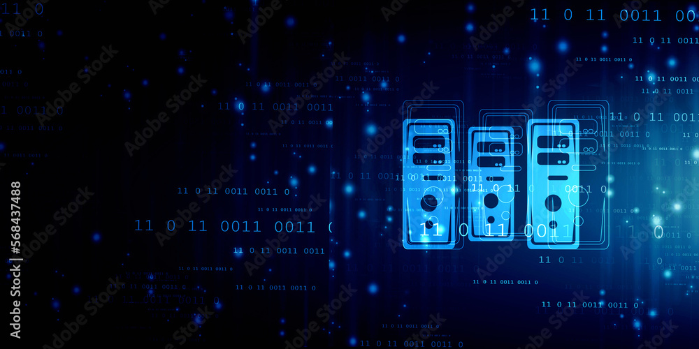 Fototapeta premium 2d rendering Database storage illustration