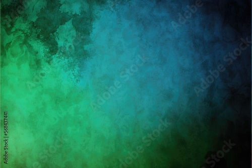 abstract Blue and green grunge generative ai textured background