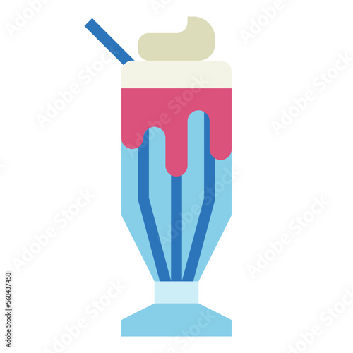 milkshake flat icon style